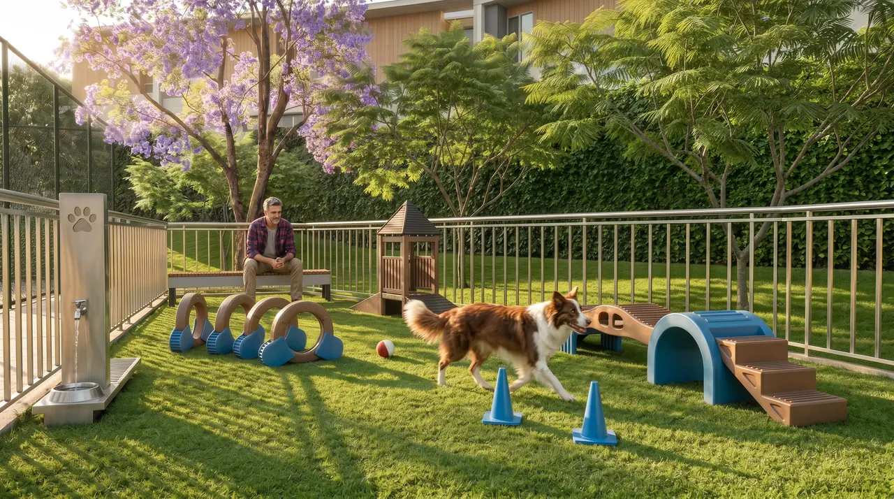 Pet place do Sonata Santa Teresa com circuito de agility.