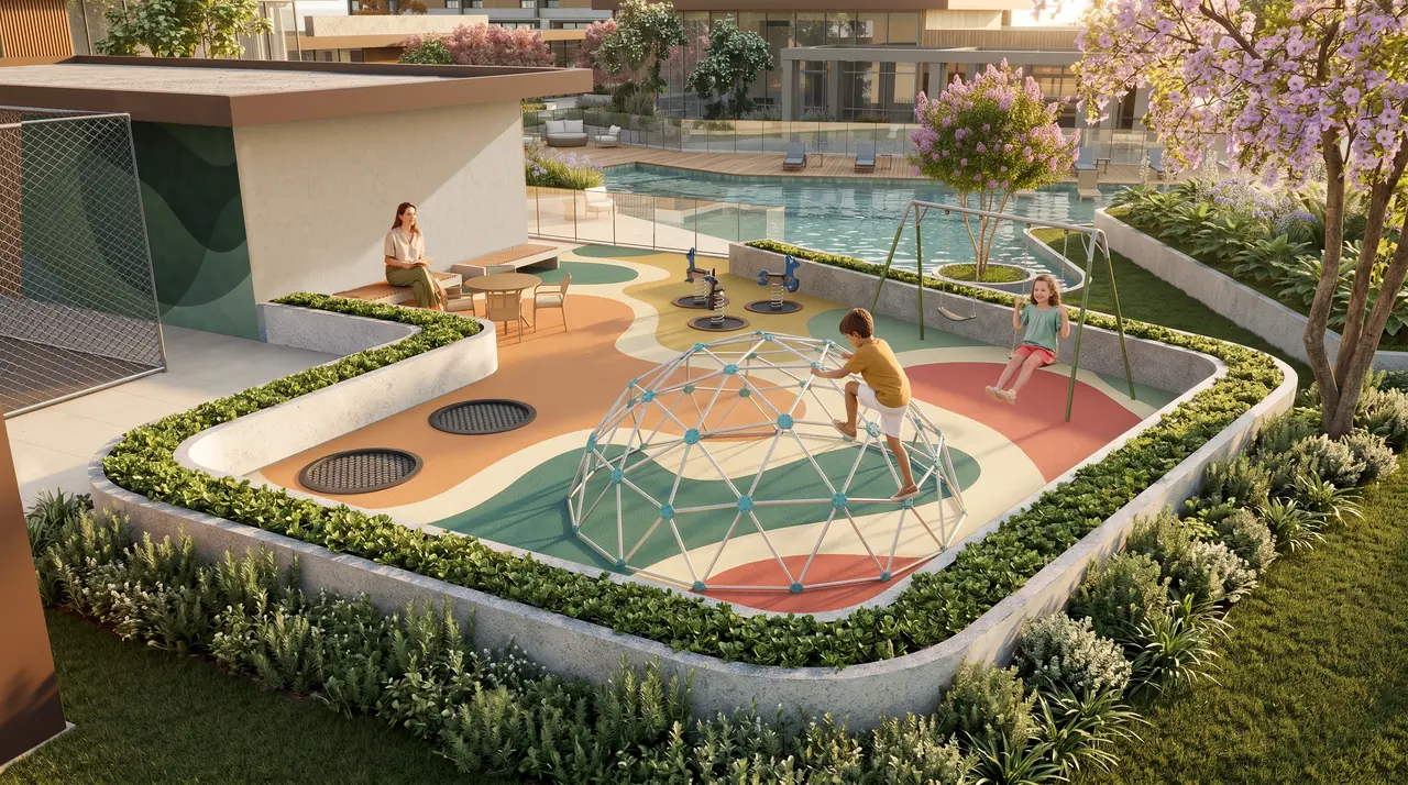 Playground ao ar livre do Sonata Santa Teresa.